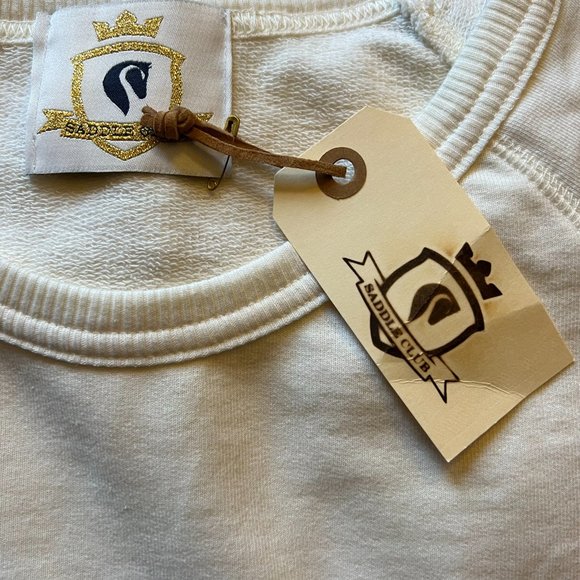 Saddle Club "Varsity Tee" Crew Neck Sweatshirt Size Large - Picture 7 of 9